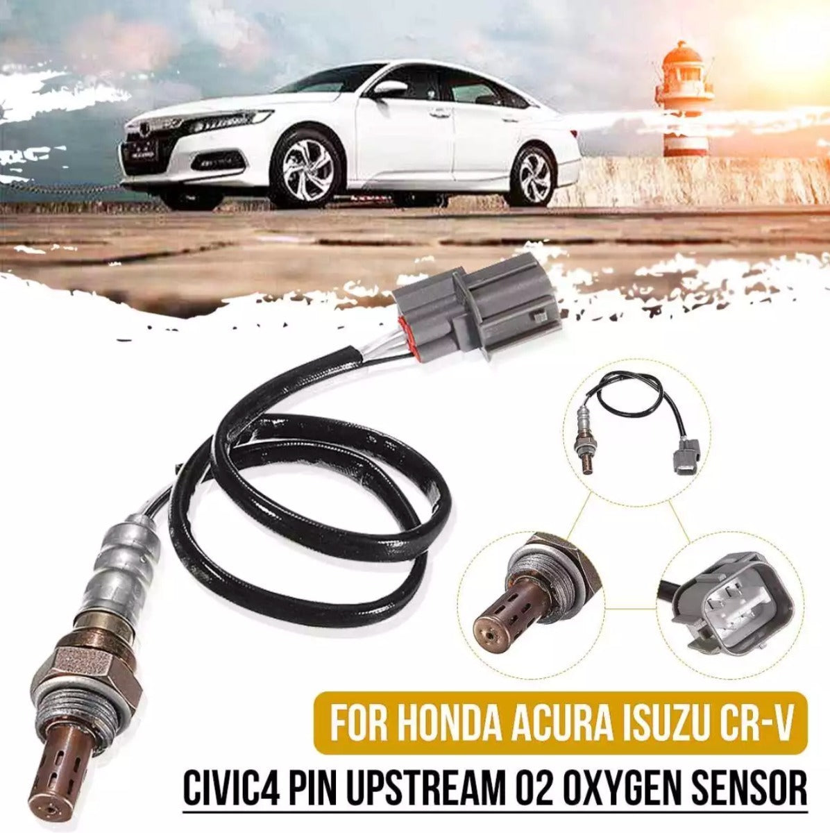 Sensor De Oxígeno O2 De 4 Pines Para Honda Acura Isuzu