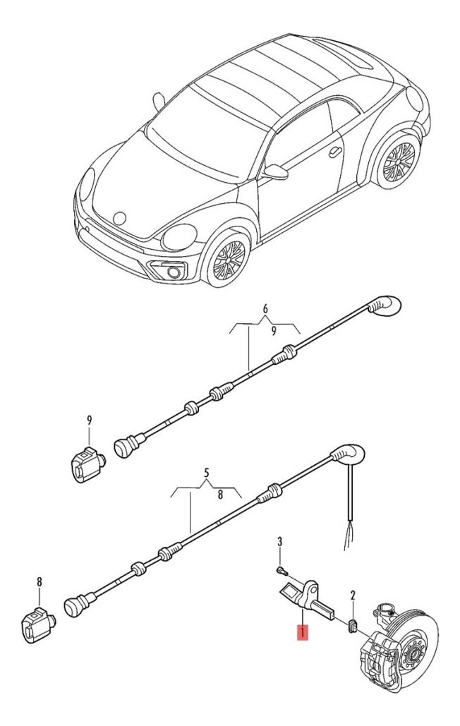 Sensor Abs  Accesorio Rueda Trasera Izquierda Wht003859